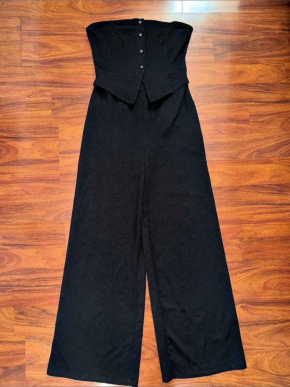 Women's madden girl Black Wide-Leg Jumpsuit Size Medium Like New